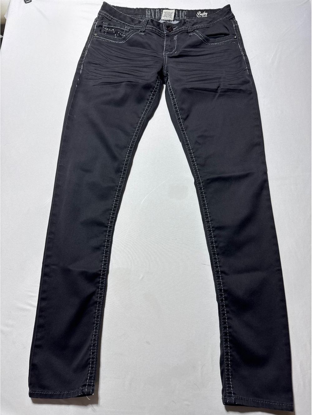 Hydraulic Black Skinny Jeans Size 11/12 with Stretchy Magic